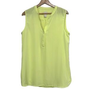 Chicos Tank Top Women’s Size 2 Large (12) Sleeveless Bright Yellow Lightweight